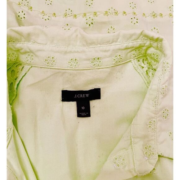 J. Crew Women’s Spring Dress Lemon Color Embroidered Beach Size 10 - Picture 6 of 6